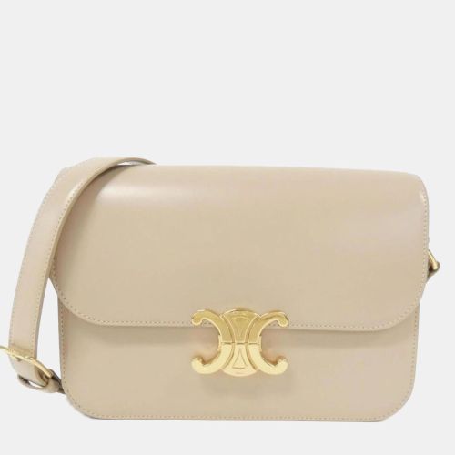 Nude Leather Classic Triomphe Shoulder Bag - Celine - Modalova