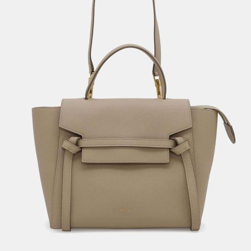 Belt Bag Light Taupe Calf Leather Size Micro Shoulder Bag - Celine - Modalova
