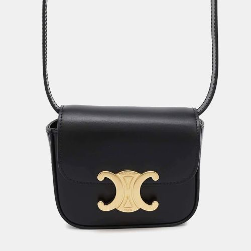 Shiny Calf Leather Mini Triomphe Claude Shoulder Bag - Celine - Modalova