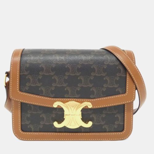 Coated Canvas Teen Triomphe Shoulder Bag - Celine - Modalova