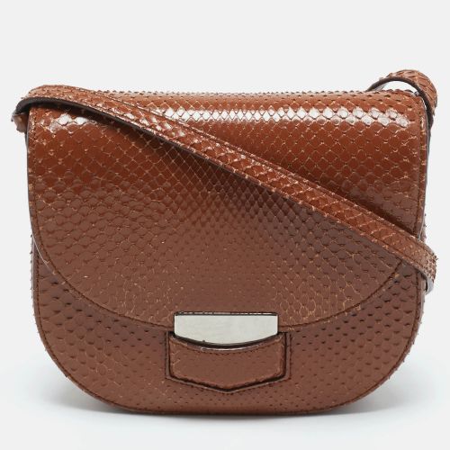 Celine Brown Python Small Trotteur Crossbody Bag - Celine - Modalova