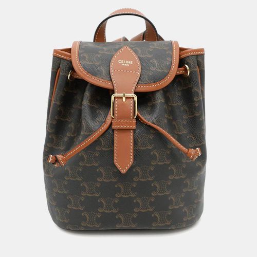 Triomphe Falco Mini Tan PVC Calf Leather Backpack - Celine - Modalova