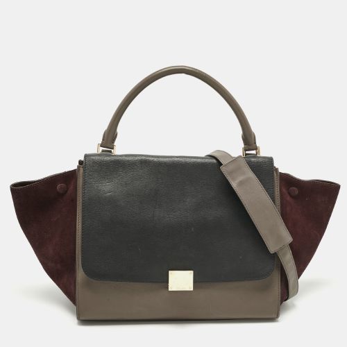 Celine Multicolor Leather and Suede Medium Trapeze Top Handle Bag - Celine - Modalova