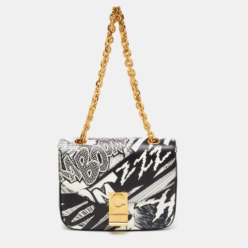 Celine x Christian Marclay Black Leather Zzhaa Print Small C Shoulder Bag - Celine - Modalova