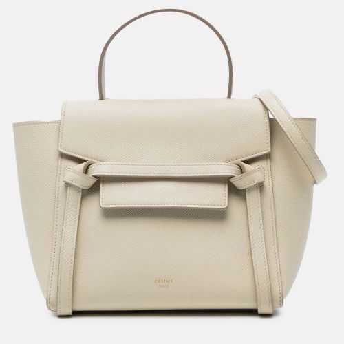 Celine Beige Nano Grained Calfskin Belt Bag - Celine - Modalova