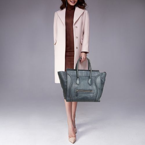 Luggage Mini Navy Python Tote - Celine - Modalova