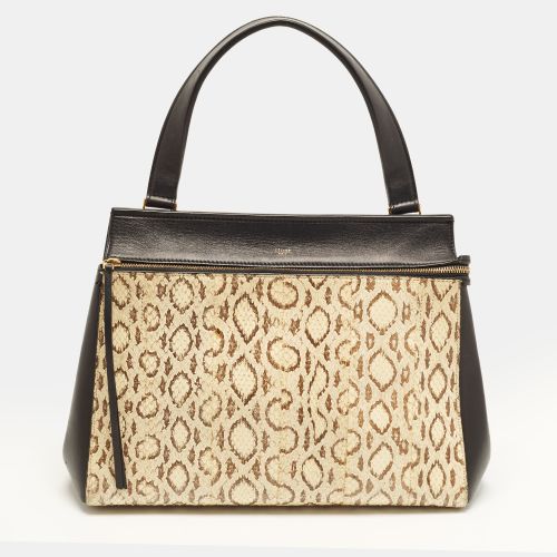Edge Medium /Cream Leather and Python Top Handle Bag - Celine - Modalova