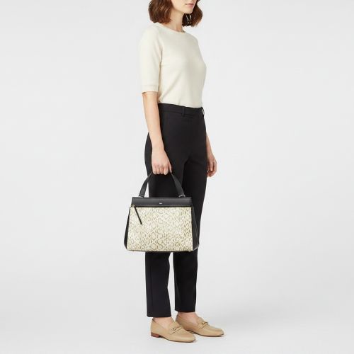 Edge Medium /Cream Leather and Python Top Handle Bag - Celine - Modalova
