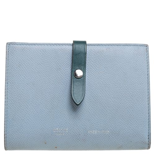 Celine Blue/Green Leather Multifunction Strap Wallet - Celine - Modalova