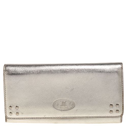 Celine Metallic Gold Leather Flap Continental Wallet - Celine - Modalova