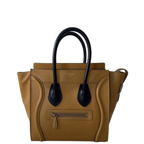 Celine Brown Leather Luggage Micro Tote - Celine - Modalova