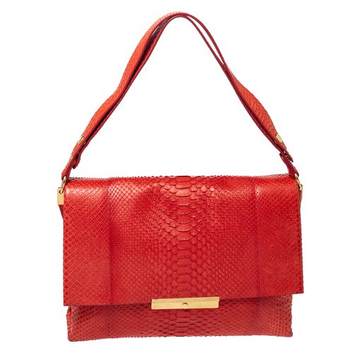 Celine Red Python Blade Flap Bag - Celine - Modalova