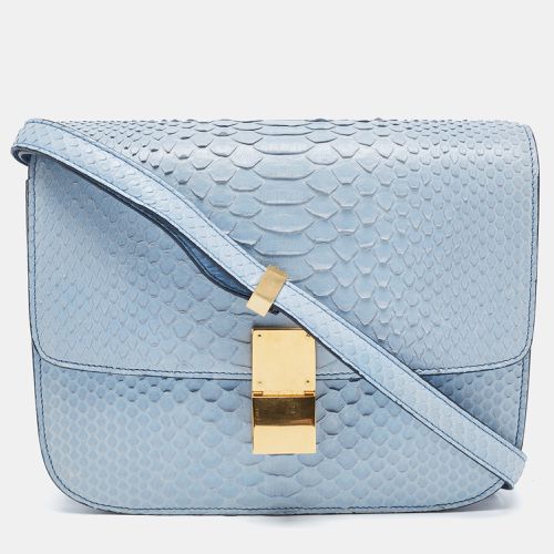 Celine Blue Python Medium Classic Box Bag - Celine - Modalova