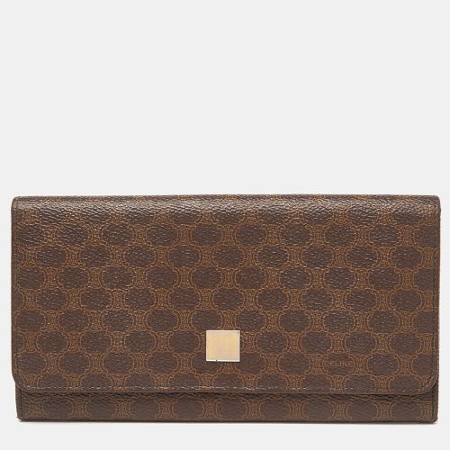 Celine Brown Macadam Coated Canvas and Leather Continental Wallet - Celine - Modalova