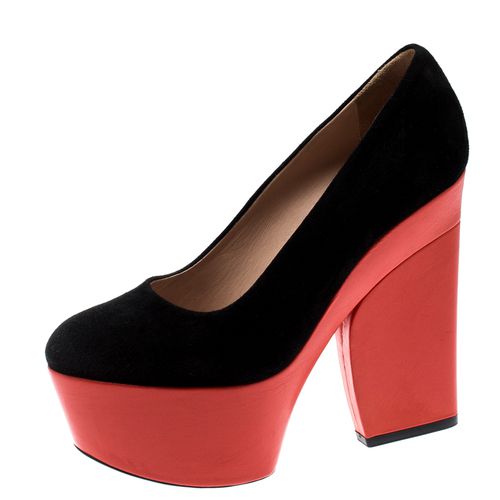 Celine Two Tone Suede Platform Pumps Size 36 - Celine - Modalova