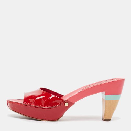 Celine Red Patent Leather Platform Slide Sandals Size 39 - Celine - Modalova