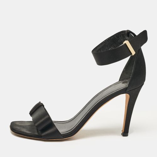 Celine Black Satin Ankle Strap Sandals Size 38.5 - Celine - Modalova