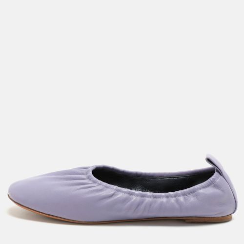 Celine Purple Leather Scrunch Ballet Flats Size 37.5 - Celine - Modalova