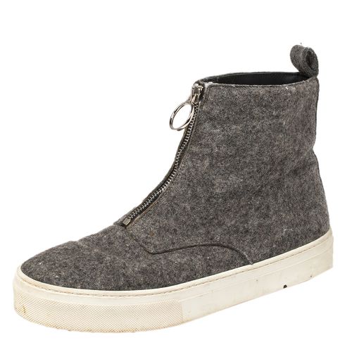 Celine Grey Wool Felt High Top Zip Up Sneaker Size 38 - Celine - Modalova