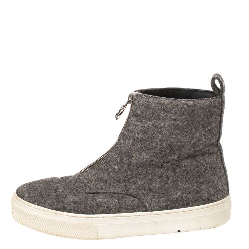 Wool Felt High Top Zip Up Sneaker Size 38 - Celine - Modalova
