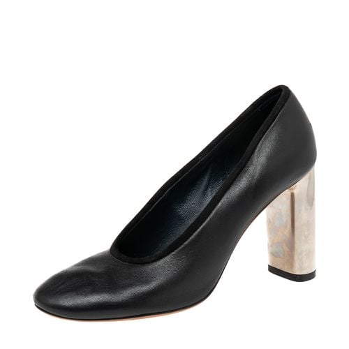 Celine Black Leather Block Heel Pumps Size 35 - Celine - Modalova