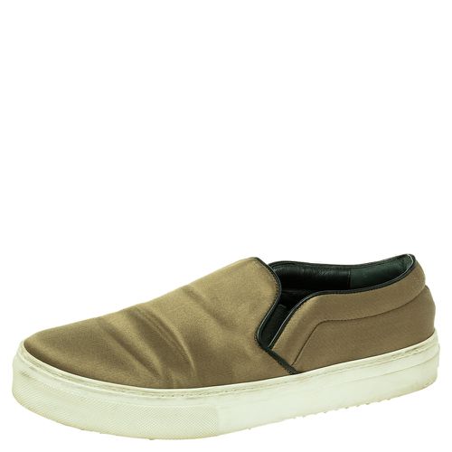 Celine Olive Green Satin Slip On Sneakers Size 39 - Celine - Modalova