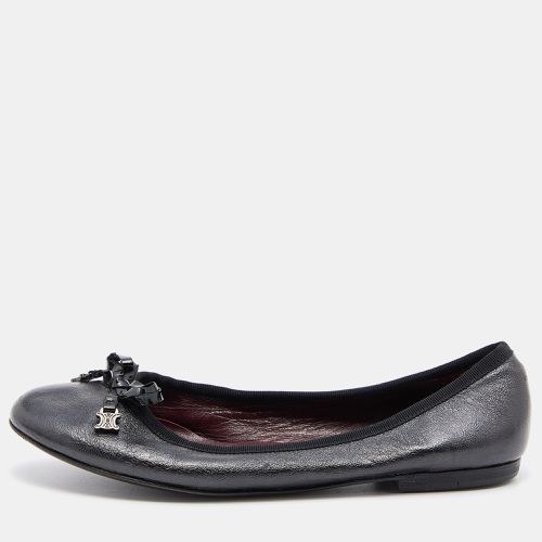 Celine Black Leather Bow Ballet Flats Size 36 - Celine - Modalova