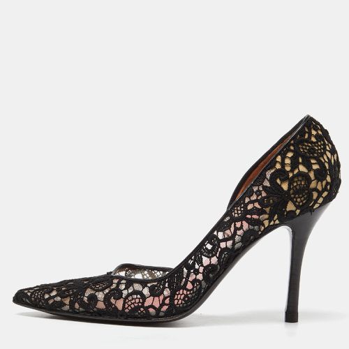 Celine Black Lace and Mesh D'orsay Pointed Toe Pumps Size 38 - Celine - Modalova