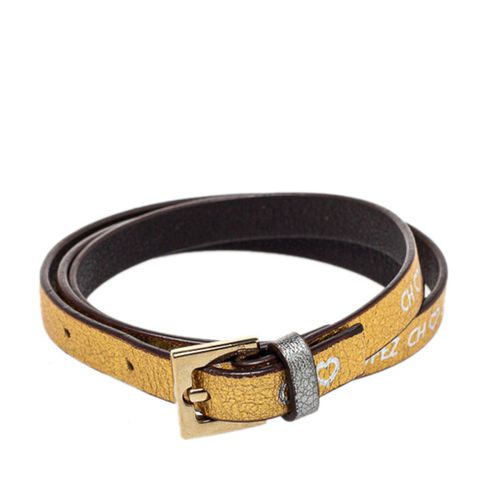 CH Carolina Herrera Gold Printed Leather Triple Wrap Bracelet - CH Carolina Herrera - Modalova