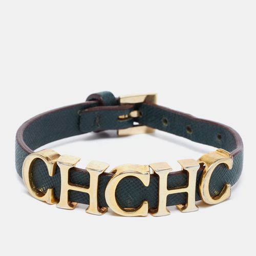 CH Carolina Herrera Forest Green Leather Logo Charms Wrap Bracelet - CH Carolina Herrera - Modalova