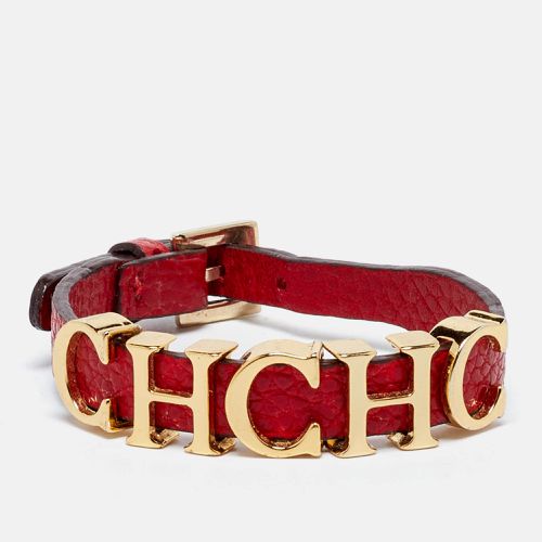 CH Carolina Herrera Red Leather Logo Wrap Bracelet - CH Carolina Herrera - Modalova