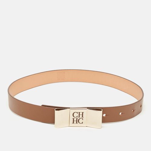 CH Carolina Herrera Brown Leather Metal Bow Buckle Belt 75 CM - CH Carolina Herrera - Modalova