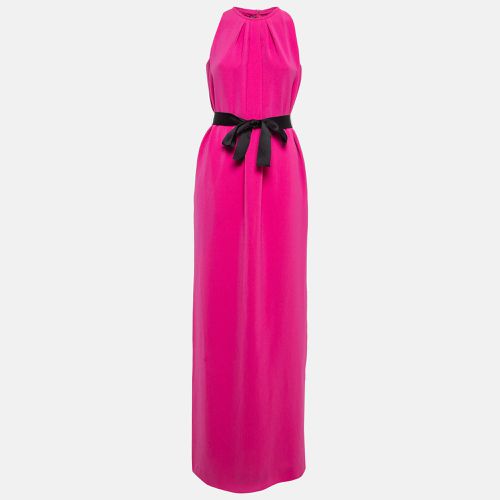 CH Carolina Herrera Pink Crepe Sleeveless Belted Maxi Dress S - CH Carolina Herrera - Modalova