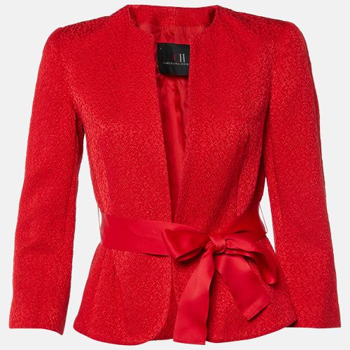 Embossed Jacquard Peplum Style Jacket M - CH Carolina Herrera - Modalova