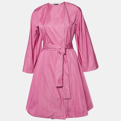 Crepe Belted Open Front Long Jacket XS - CH Carolina Herrera - Modalova