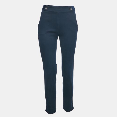 CH Carolina Herrera Navy Blue Gabardine Cotton Pants S - CH Carolina Herrera - Modalova