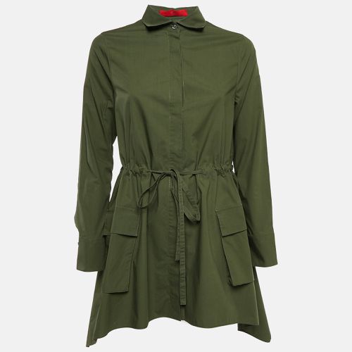 CH Carolina Herrera Olive Green Cotton Drawstring Asymmetric Tunic M - CH Carolina Herrera - Modalova