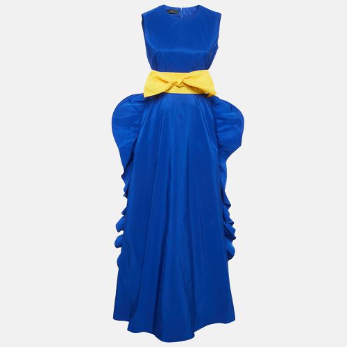 CH Carolina Herrera Blue Synthetic Waist Tie-Up Detail Sleeveless Gown M - CH Carolina Herrera - Modalova