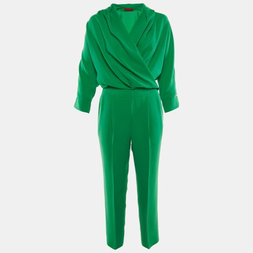 CH Carolina Herrera Green Crepe Faux Wrap Top & Pants Set XXS - CH Carolina Herrera - Modalova
