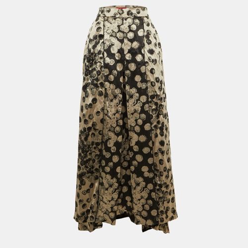 CH Carolina Herrera Black /Beige Jacquard High Low Maxi Skirt M - CH Carolina Herrera - Modalova