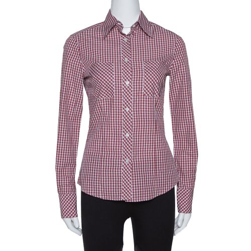 CH Carolina Herrera Red Checked Cotton Long Sleeve Shirt S - CH Carolina Herrera - Modalova