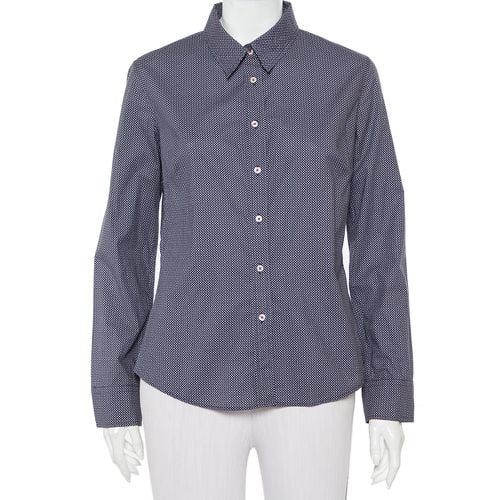 CH Carolina Herrera Navy Blue Logo Printed Cotton Button Front Shirt L - CH Carolina Herrera - Modalova