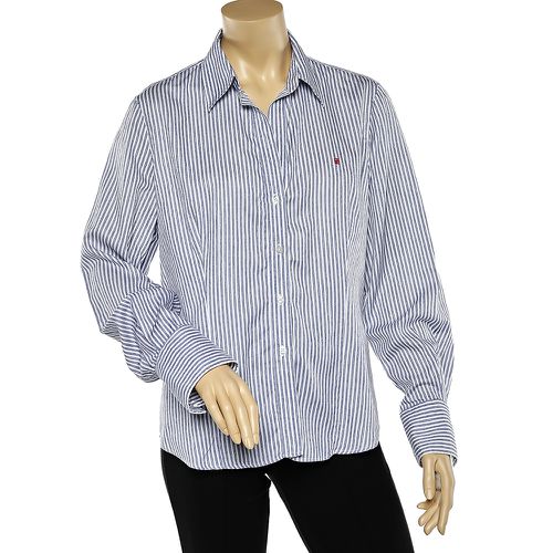 CH Carolina Herrera Blue Striped Cotton Button Front Shirt XL - CH Carolina Herrera - Modalova