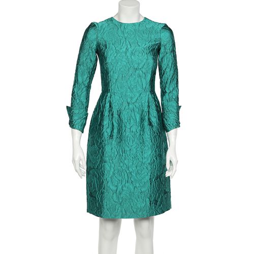 CH Carolina Herrera Green Silk Jacquard Long Sleeve Sheath Dress S - CH Carolina Herrera - Modalova