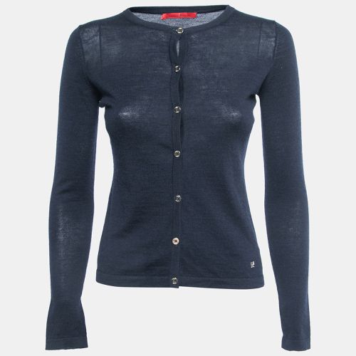 CH Carolina Herrera Navy Blue Knit Buttoned Cardigan XS - CH Carolina Herrera - Modalova