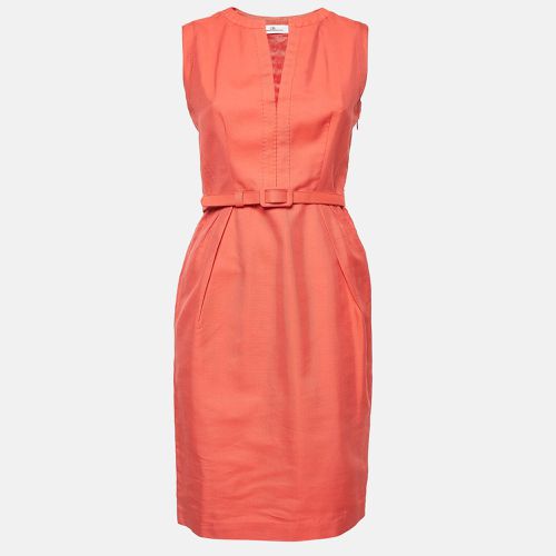 CH Carolina Herrera Orange Belted Sleeveless Dress S - CH Carolina Herrera - Modalova