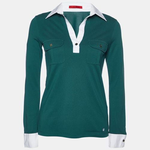 CH Carolina Herrera Green Pique Cotton Long Sleeve T-Shirt XS - CH Carolina Herrera - Modalova