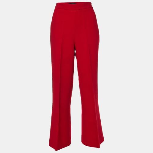 CH Carolina Herrera Red Crepe Wide Leg Trousers S - CH Carolina Herrera - Modalova