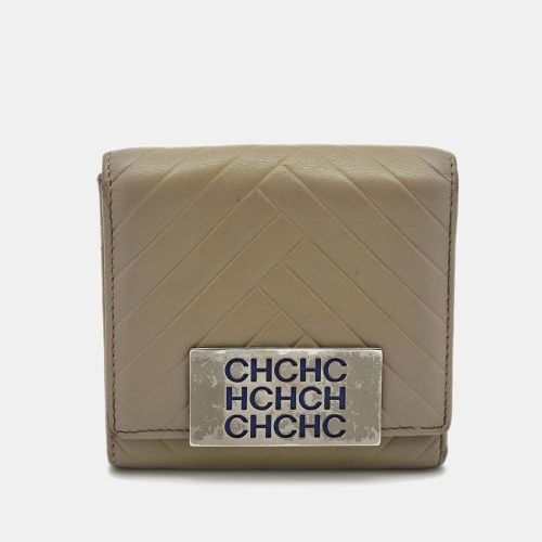 CH Carolina Herrera Grey Quilted Leather Logo Trifold Wallet - CH Carolina Herrera - Modalova