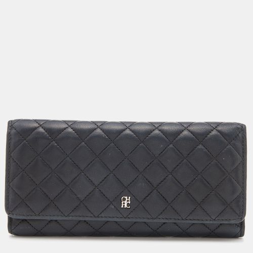 CH Carolina Herrera Black Quilted Leather Continental Wallet - CH Carolina Herrera - Modalova